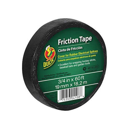 Duck Brand Duck 3/4 in. W X 60 ft. L Black Cotton Cloth Friction Tape 393150